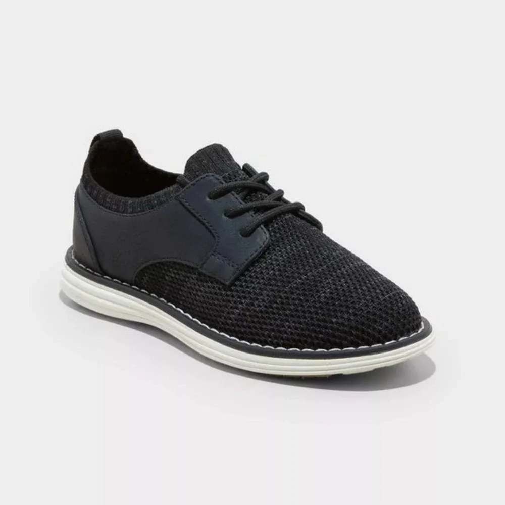 Boys Size 13 Little Boy Black Dress Shoes Cat & Jack Elijah Oxford New With Tags